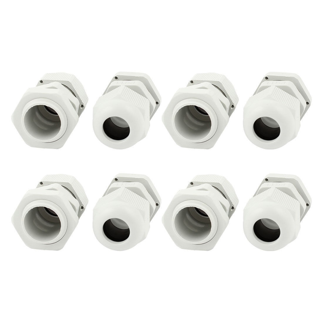 8pcs White PG11 Strain Relief Cord Grip Cable Glands for 5 10mm Dia Cable