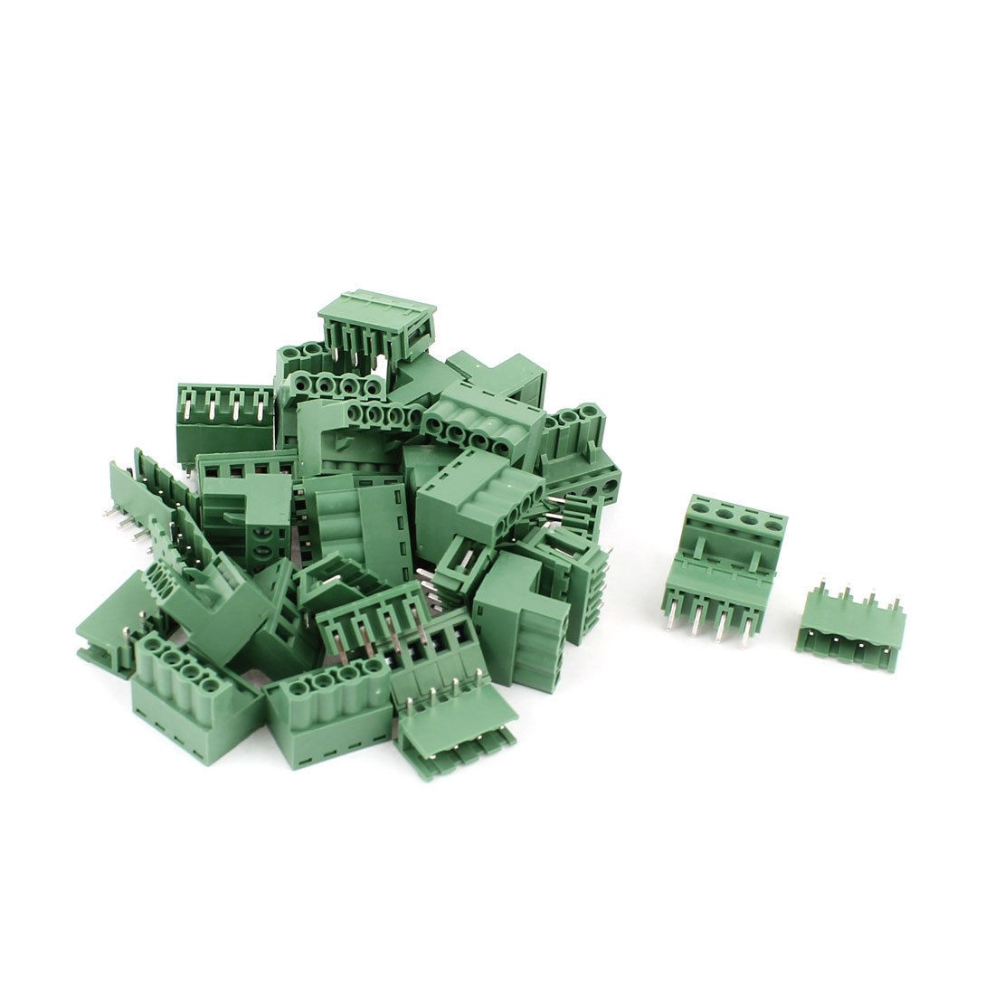 20 Pair 4 Pins 5 08mm Pitch Male Female PCB Screw Terminal Block Connectors