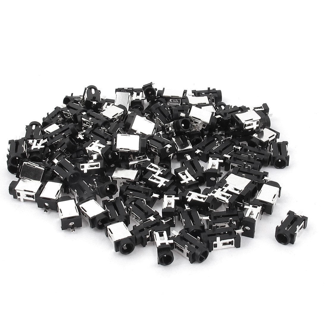 100 Pcs PCB Mount 2.5mm Female 3 Pin DC Power Jack Socket Connector DC012
