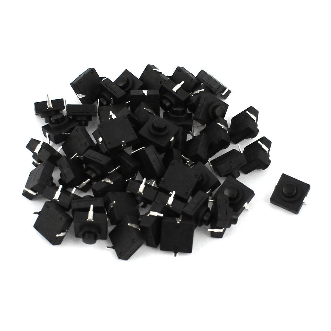 50 Pcs Self Locking 2 Pin Push Button Tactile Tact Switches 12x12x9mm