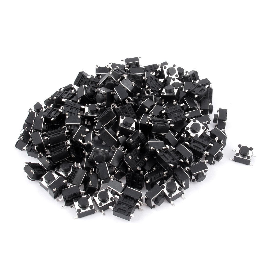 150 Pcs SMD 4pin Momentary Push Button Tactile Tact Switches 6x6x5mm