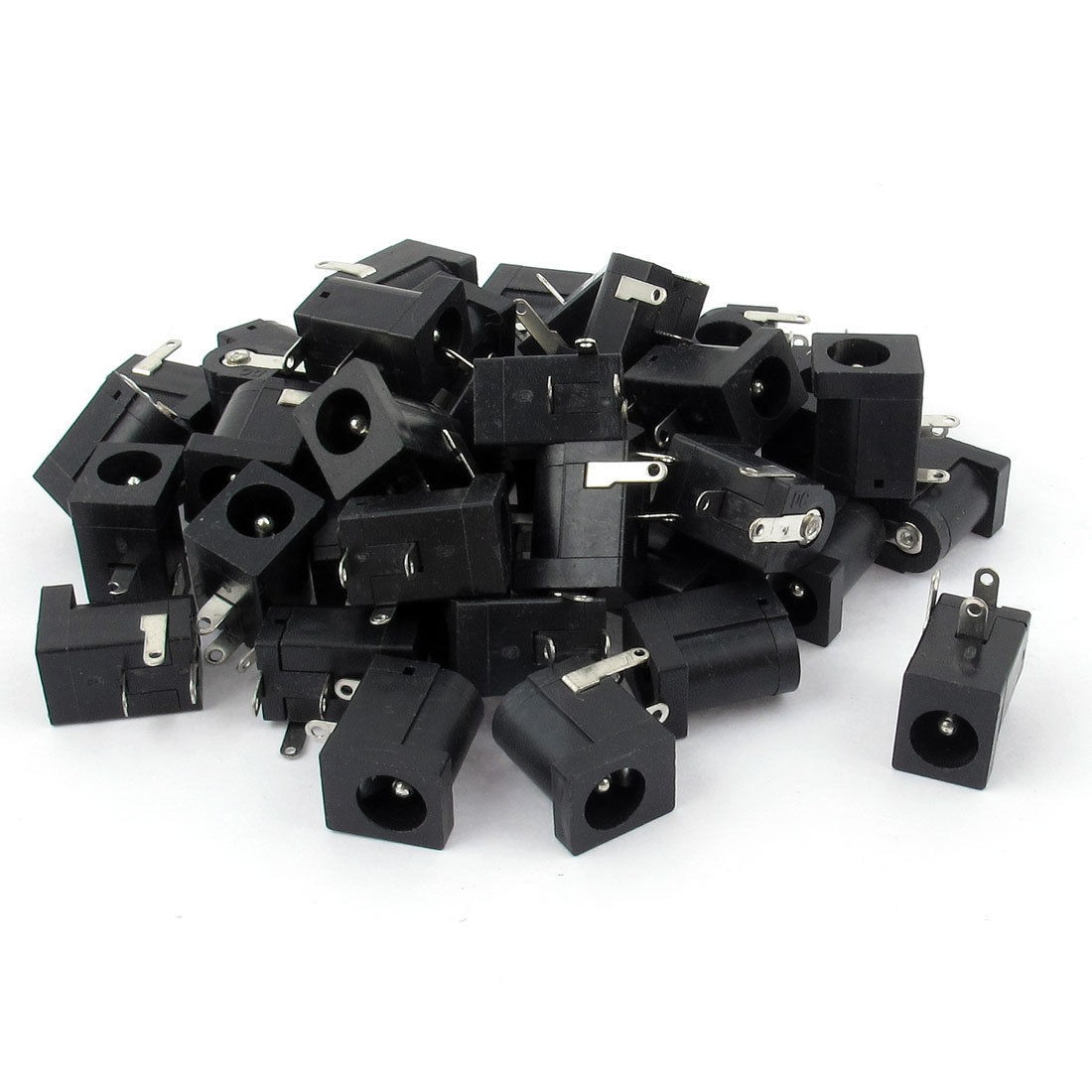 45pcs DC Power Jack Socket 2 1mm x 5 5mm Barrel Type PCB Mount DC 005 Oulet 3pin