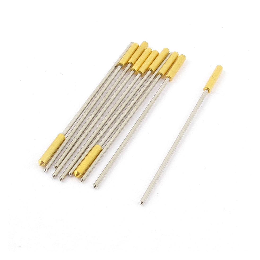 10pcs Conical Tip PCB Testing Contact Probes Pin 1 5mm x 0 8mm x 39mm