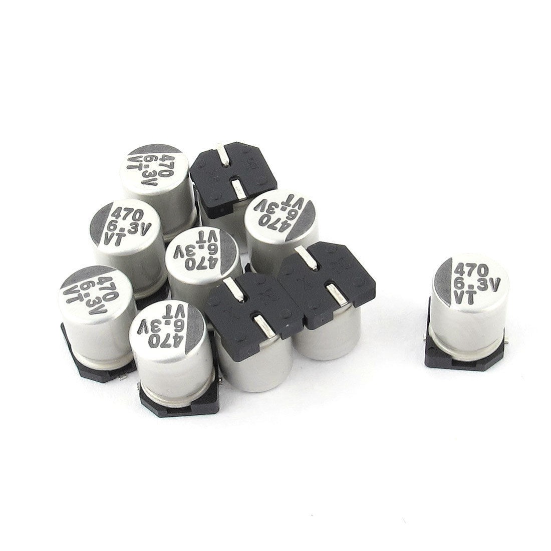 10pcs 470uF 6 3V SMD Aluminum Electrolytic Capacitors 6mm x 8mm