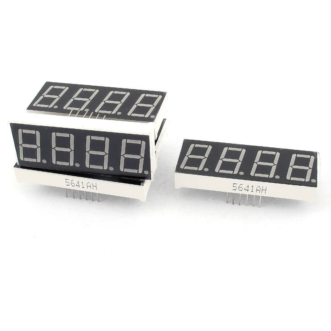 5pcs Red 7 Segment 4 Bit 0 56" LED Digital Display Common Cathode Tube