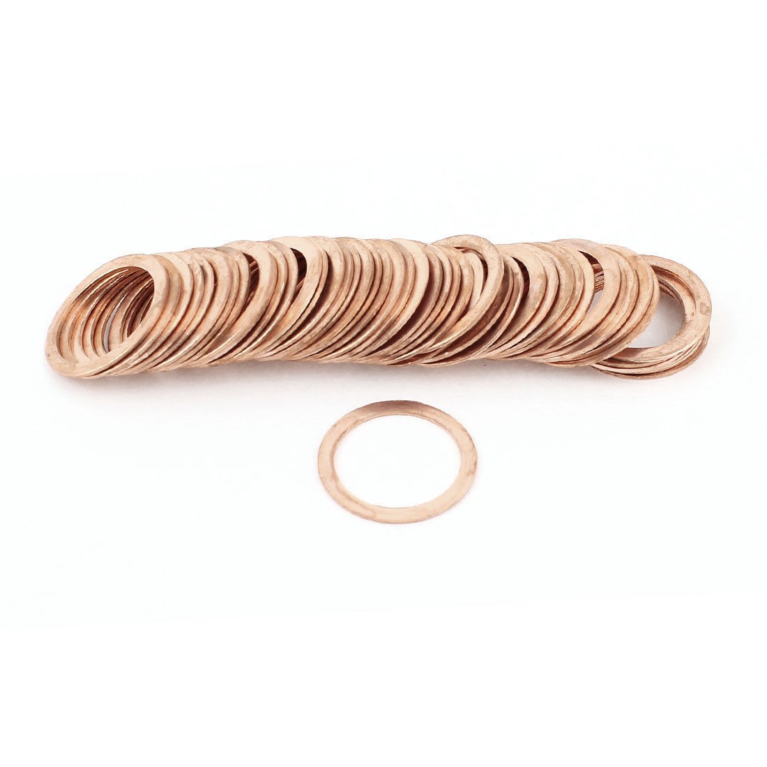 50pcs 21mmx27mmx1mm Flat Copper Washer Ring Seal Gasket Fitting