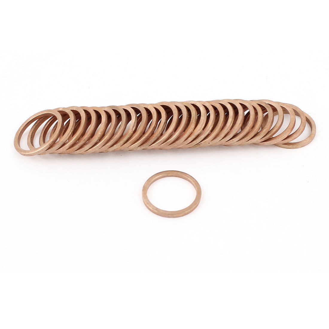 50pcs 18mmx22mmx2mm Flat Crush Copper Washer Seal Ring Fitting Gasket