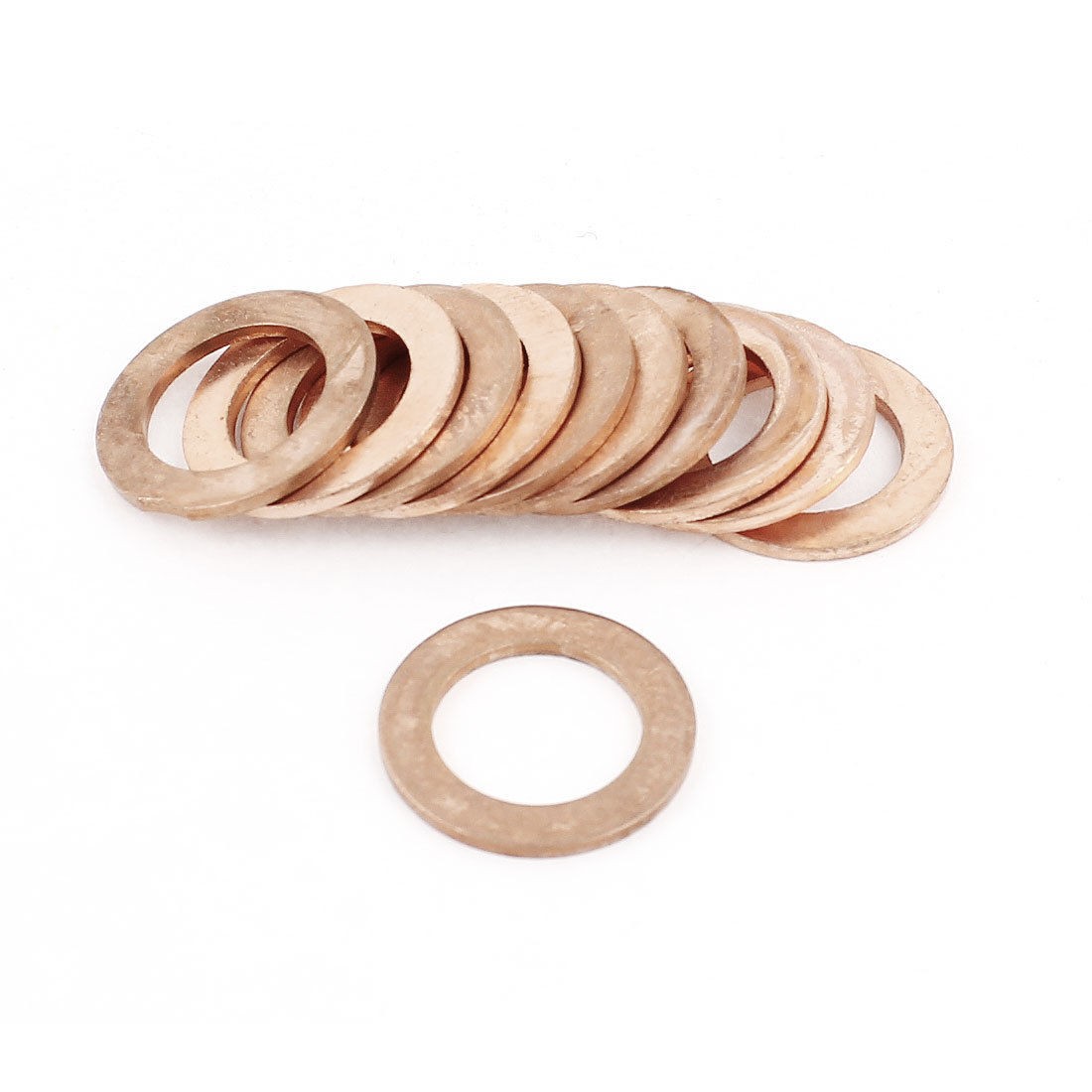 10 Pcs 14mmx22mmx1.5m<wbr/>m Copper Crush Washer Flat Oil Seal Ring Gasket