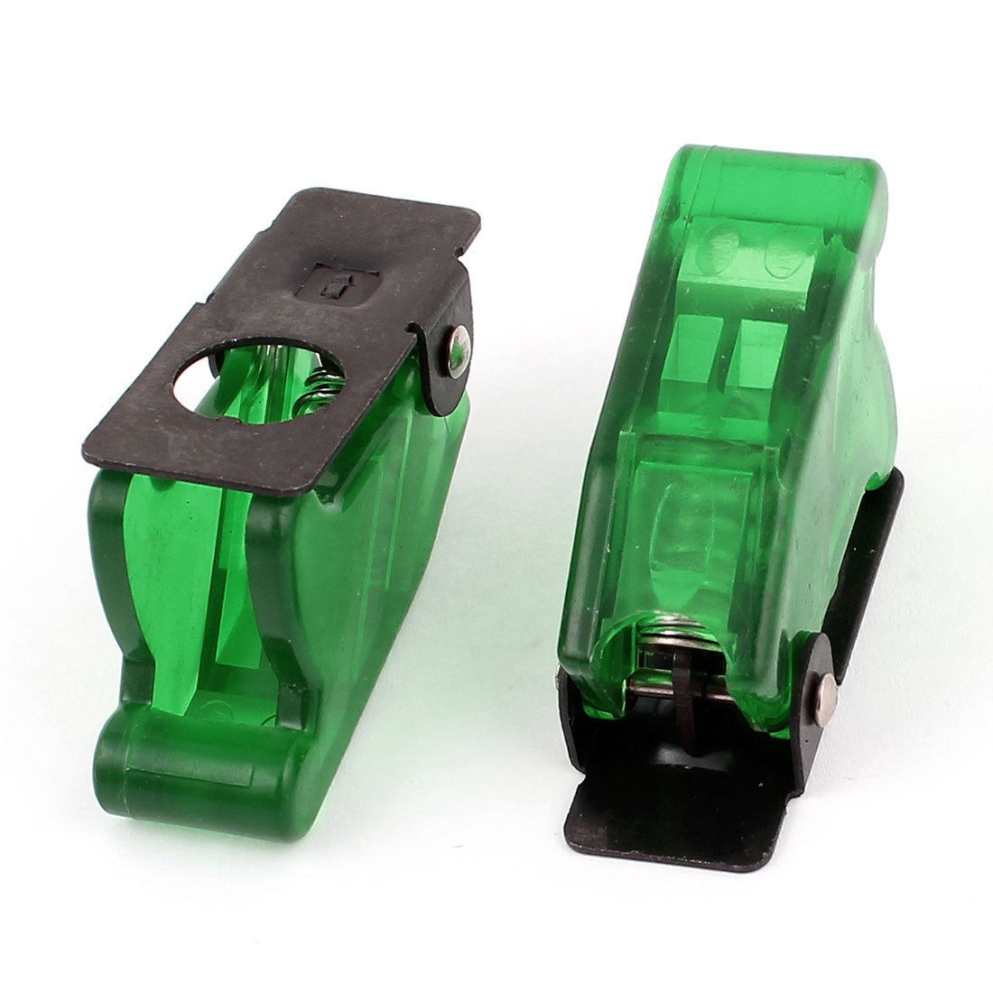 2pcs Waterproof Green Plastic Flip Safety Cover Cap Guard for 12mm Toggle Switch