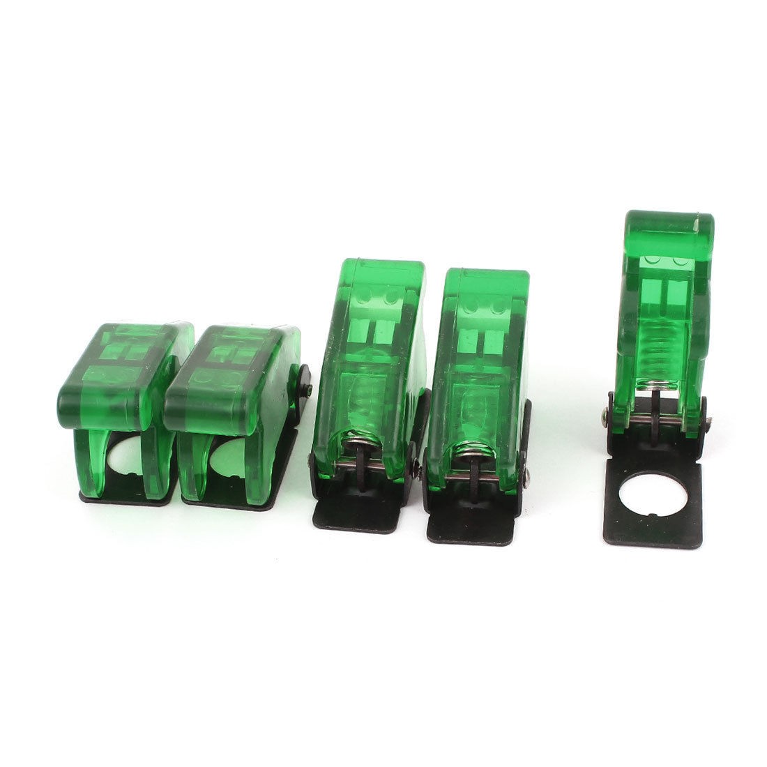 5pcs Green Waterproof Toggle Switch Cover Flip Safety Protection Cap 12mm