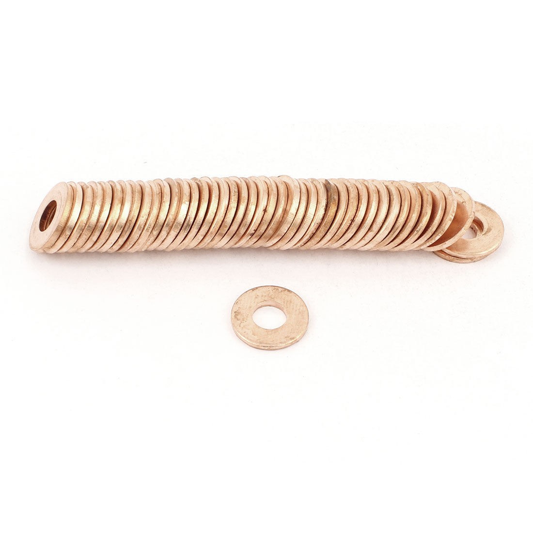 50pcs 14mm OD 6mm ID 1 5mm Thick Copper Washer Flat Ring Oil Brake Line Seal