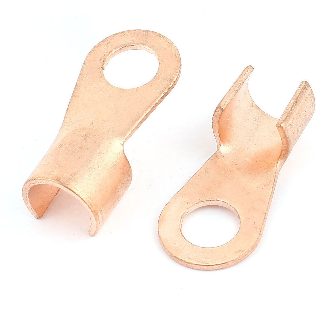 2pcs 500A Open Copper Battery Crimp Terminal Wire Lugs 16 7mm Ring for 5 8 Stud