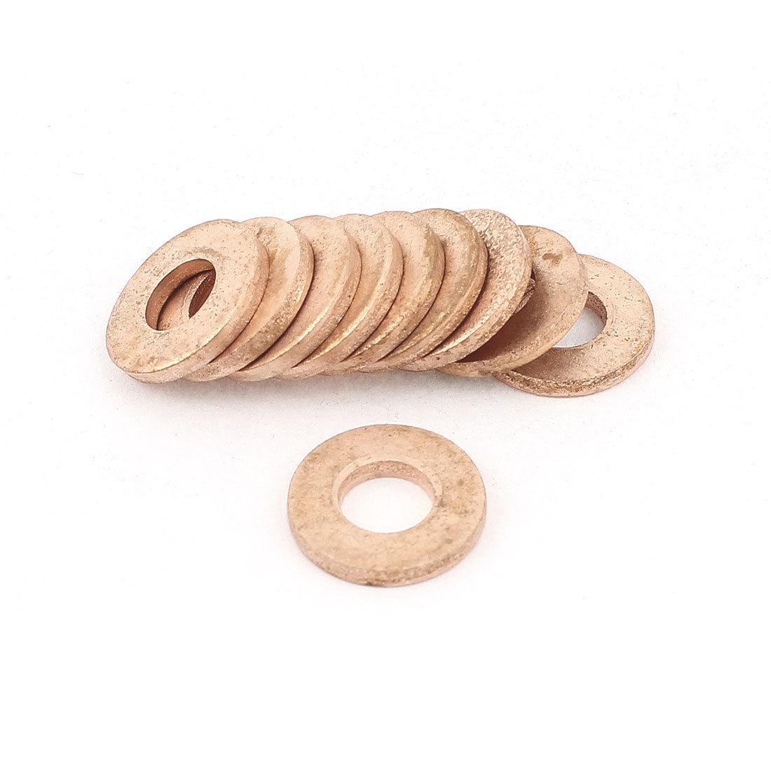 10 Pcs 7mmx16mmx2mm Copper Crush Washer Flat Oil Seal Ring Gasket