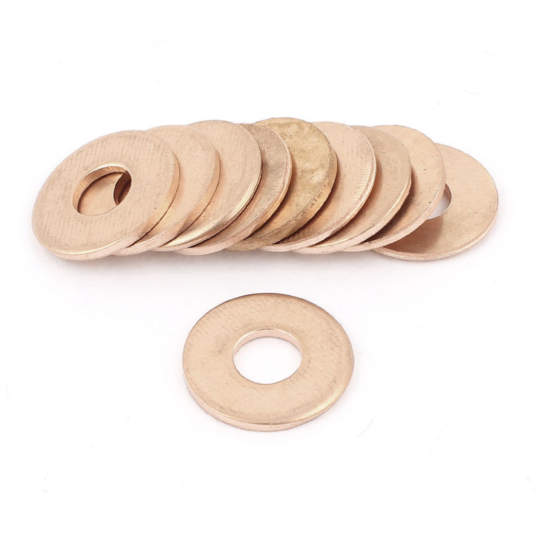 10pcs Copper Crush Washer Flat Ring Seal Gasket Fitting 7mmx18mmx1 5mm