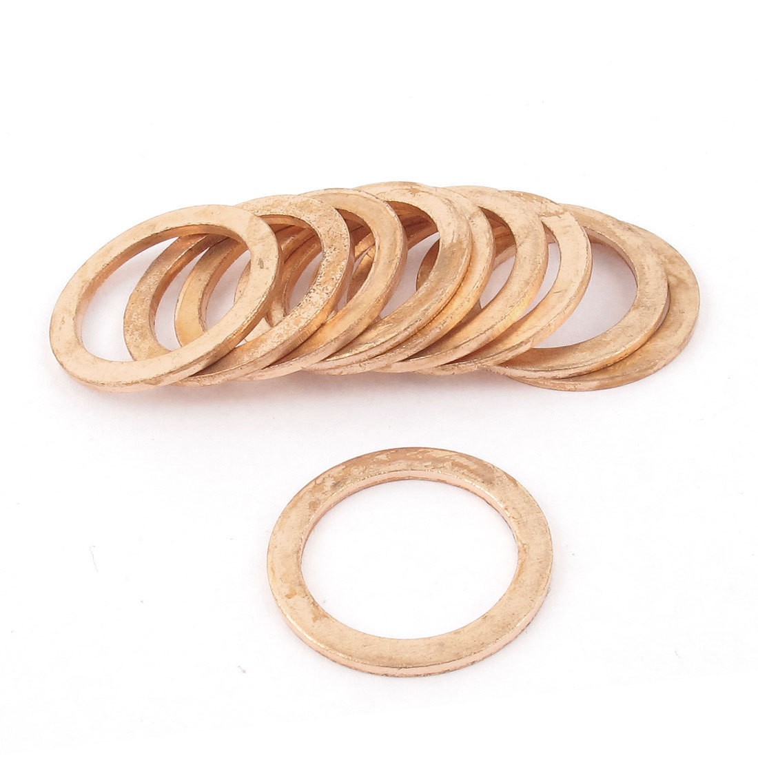 10Pcs 18 x 24 x 1.5mm Fasten Copper Flat Washer Ring Seal Fitting
