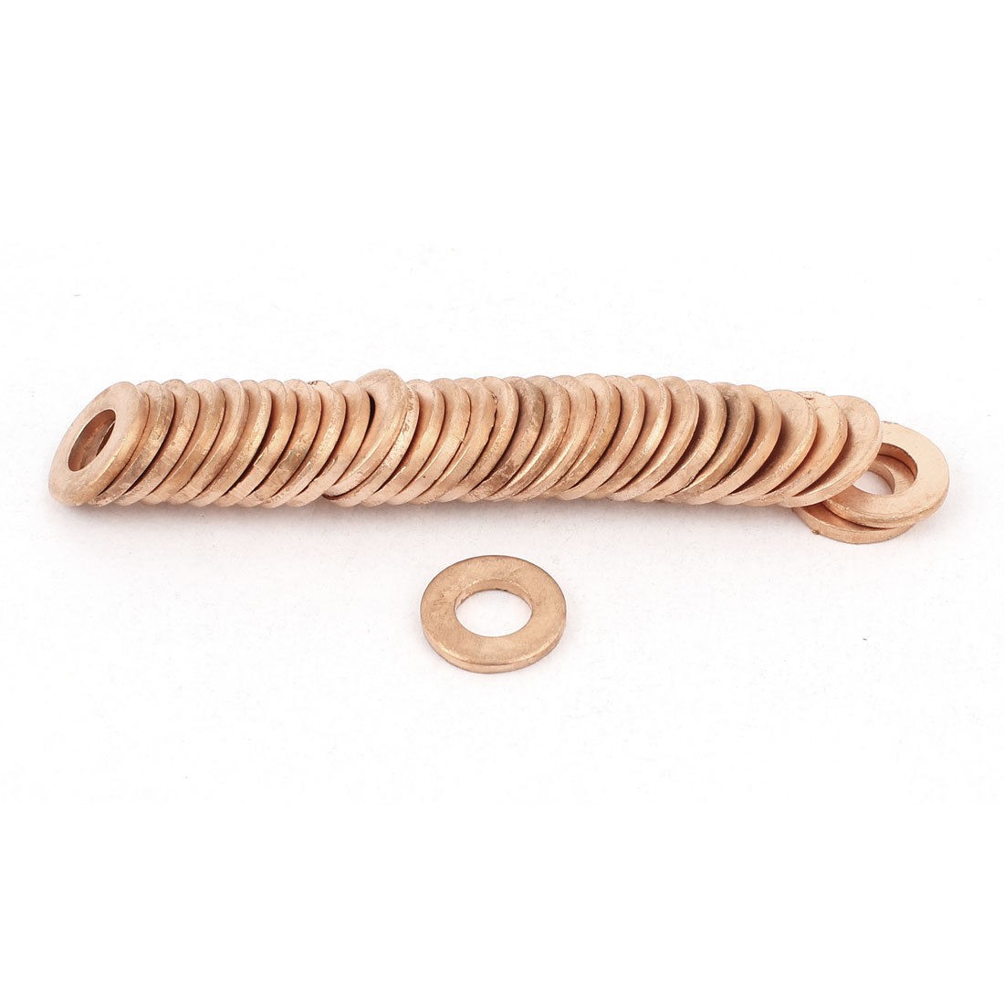 50pcs 12mm OD 6mm ID 1 5mm Thick Copper Washer Flat Ring Oil Brake Line Seal