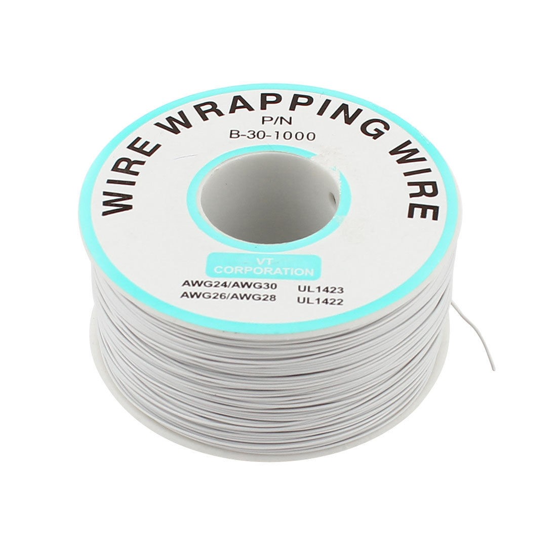 PCB Solder 0 25mm Tin Plated Copper Cord Wire Wrapping Wire White 30AWG 200M