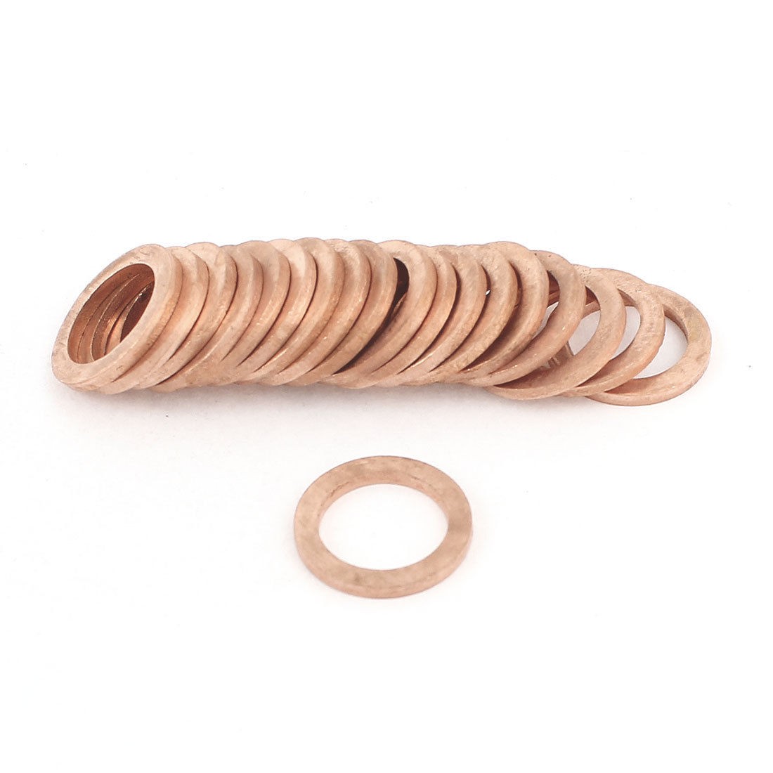 20 Pcs 14mmx20mmx2mm Copper Crush Washer Flat Ring Seal Gasket Fitting
