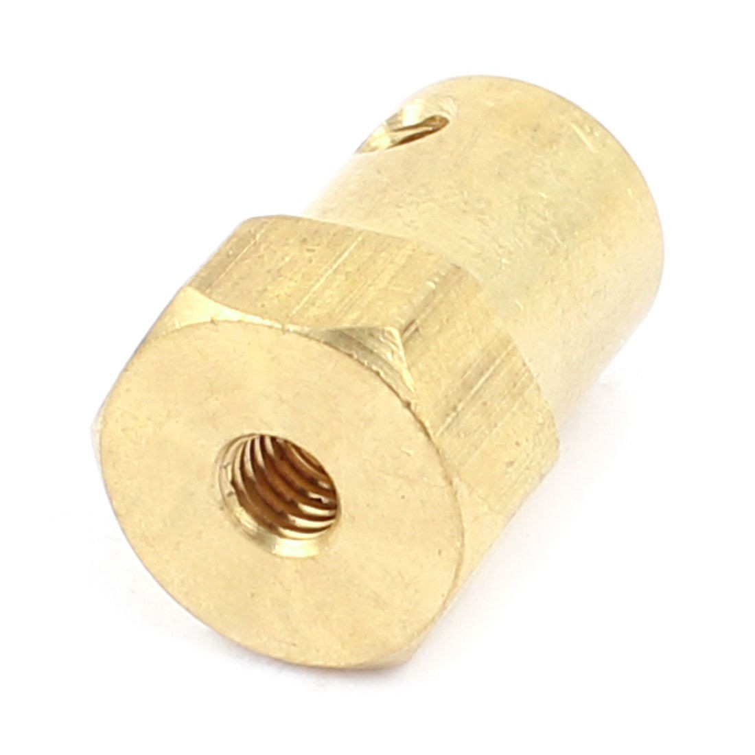 RC Model Wheels 4mm Shaft Dia DC Gear Motor Brass Hex Coupling Coupler