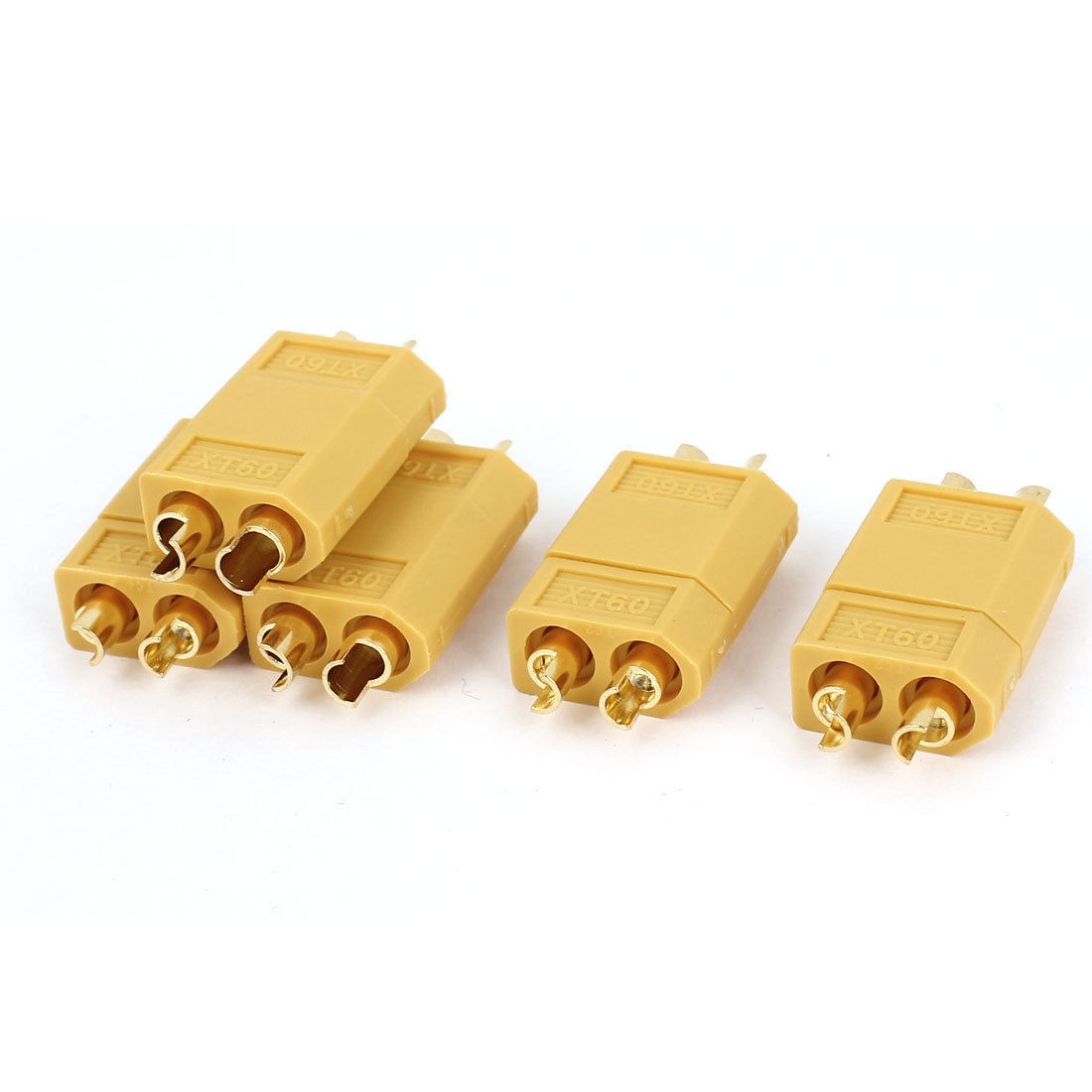 5 Pcs Replacement Male Female XT60 Plug Connector Yellow for RC Battery