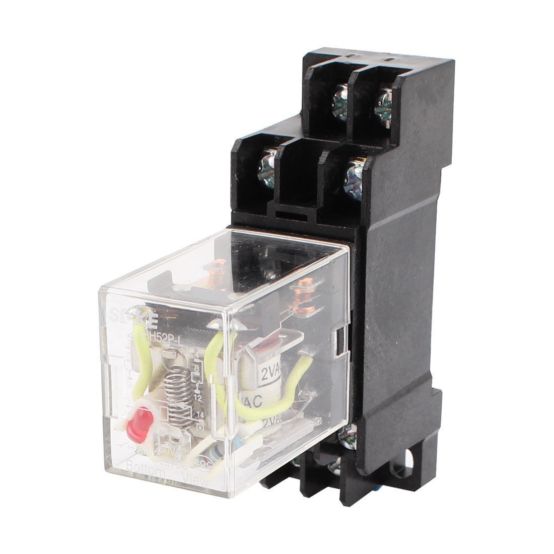 HH52P L AC 12V Coil Voltage 8 Pin DPDT Power Relay w Socket Base