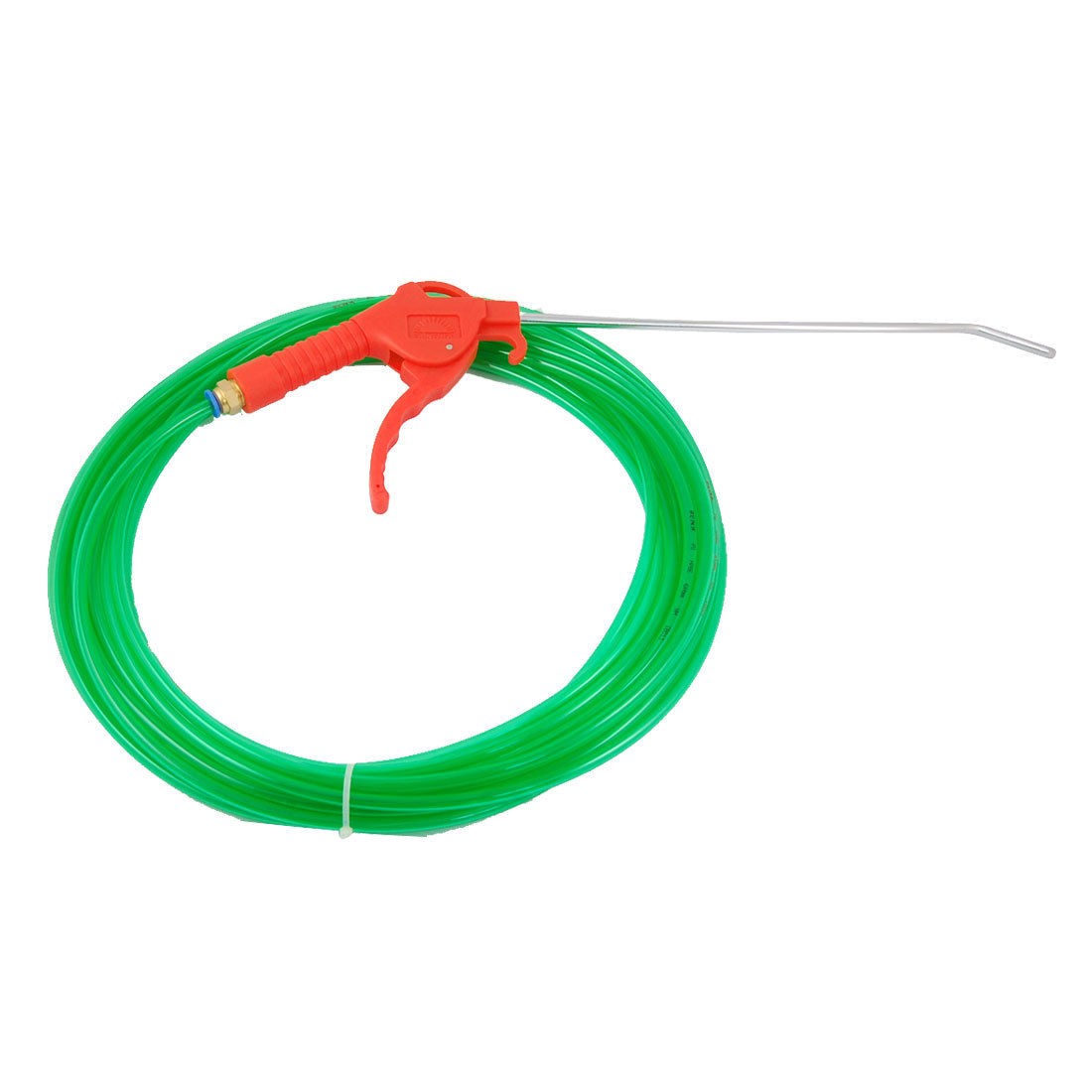 32 8ft Long 6mm x 4mm Clear Green Polyurethane Hose Pipe w Air Blow Gun