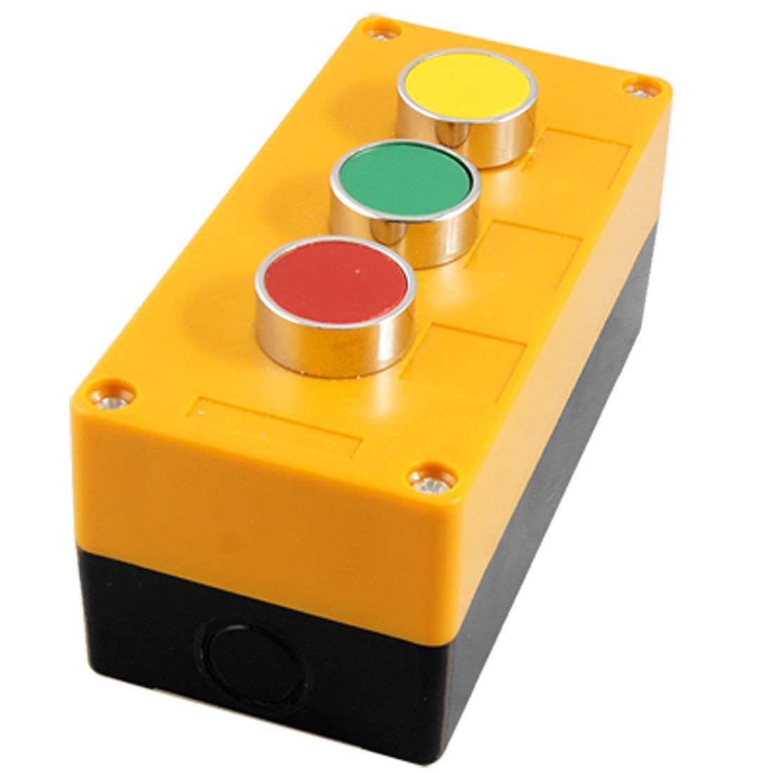 Round Flat Red Green Yellow Cap Momentary Push Button Switch Station AC240V 400V