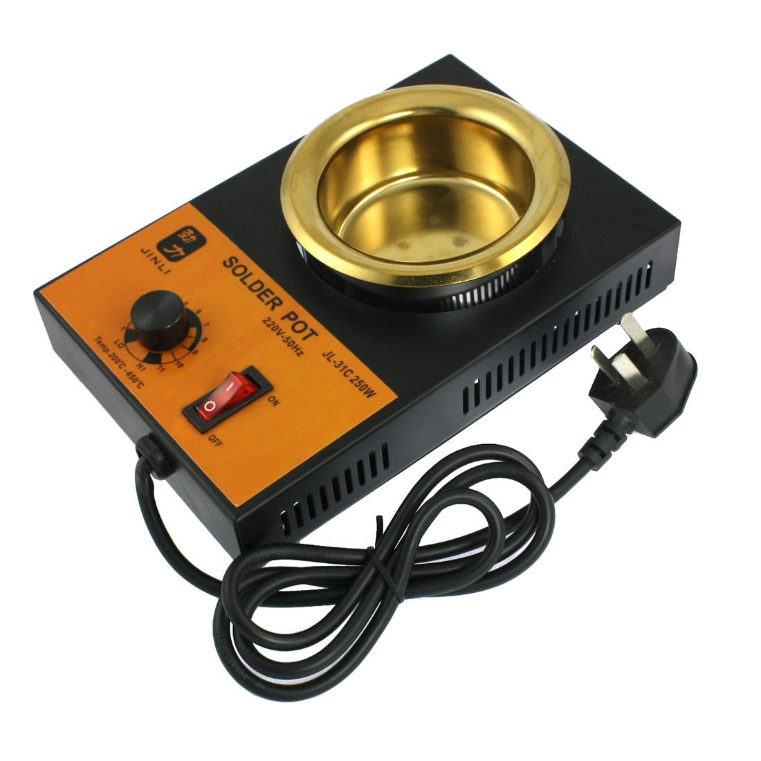 Temperature Solder Pot Soldering Desoldering Bath 80mm AC 220V 250W AU Plug