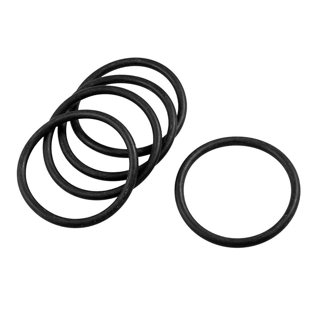 5 Pcs 60mm x 51mm x 4.6mm Mechanical Rubber O Ring Oil Seal Gaskets Black