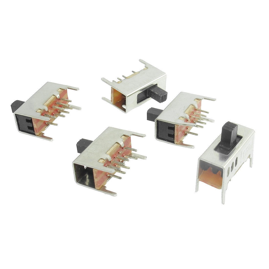 5 Pcs 8 Pins 3 Positions 3P2T On/On/On Mini Slide Switch
