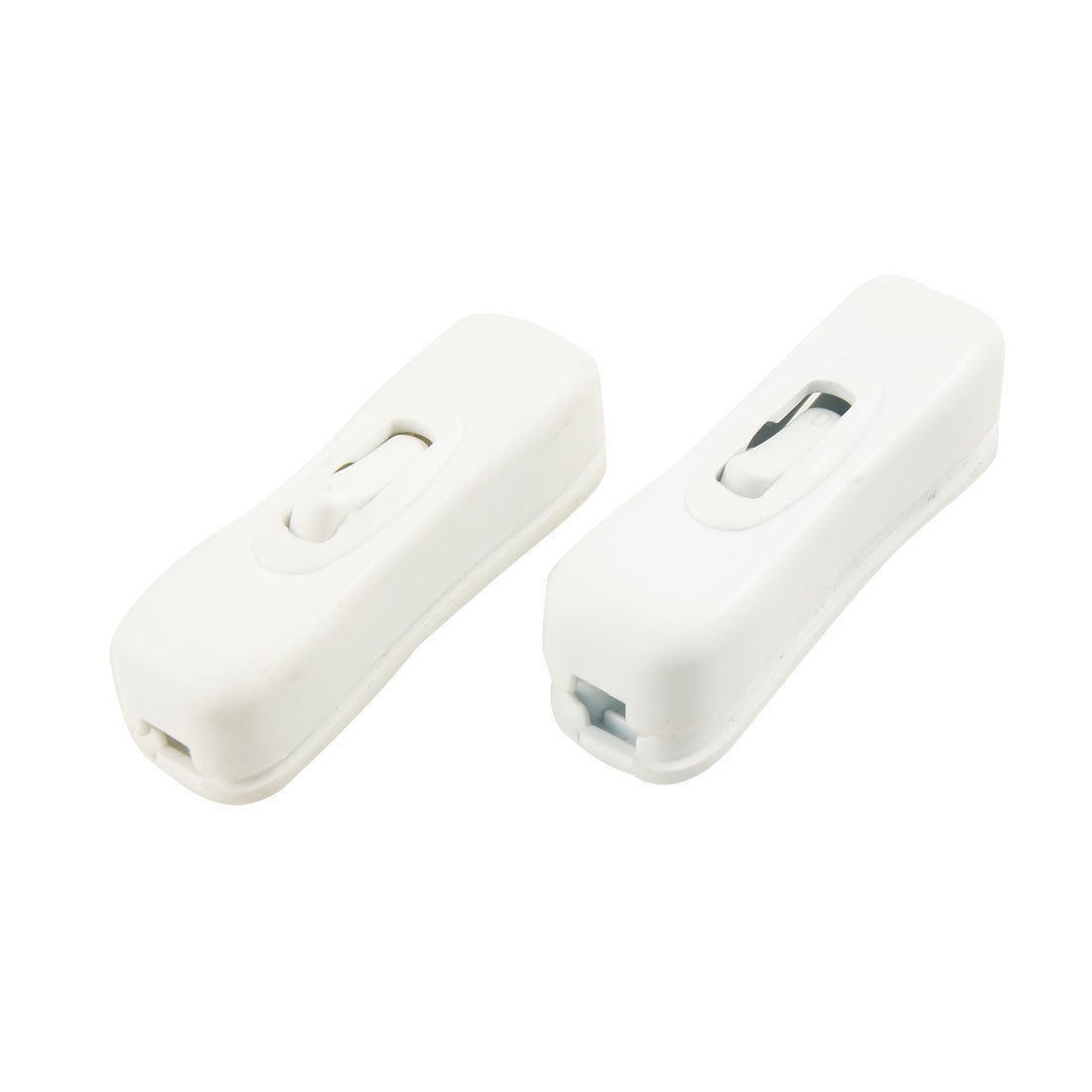 2 Pcs AC 250V 2A White ON/OFF Button Switch for Room Smpwp