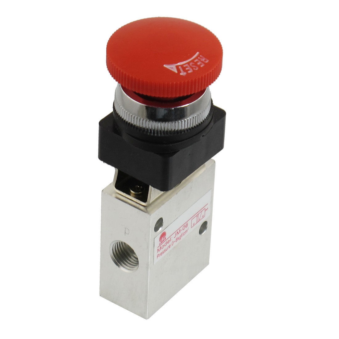 JM-60 13mm Thread 2 Position 3 Way Red Mushroom Button Air Mechanical Valve