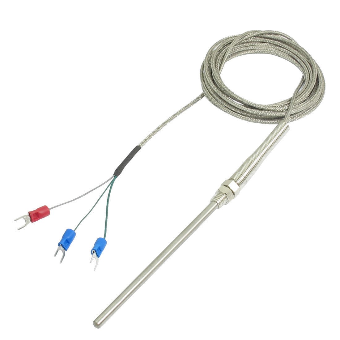 100mm x 5mm 3 Meters PT Type 0-400C Temprature Sensor Thermocouple Probe
