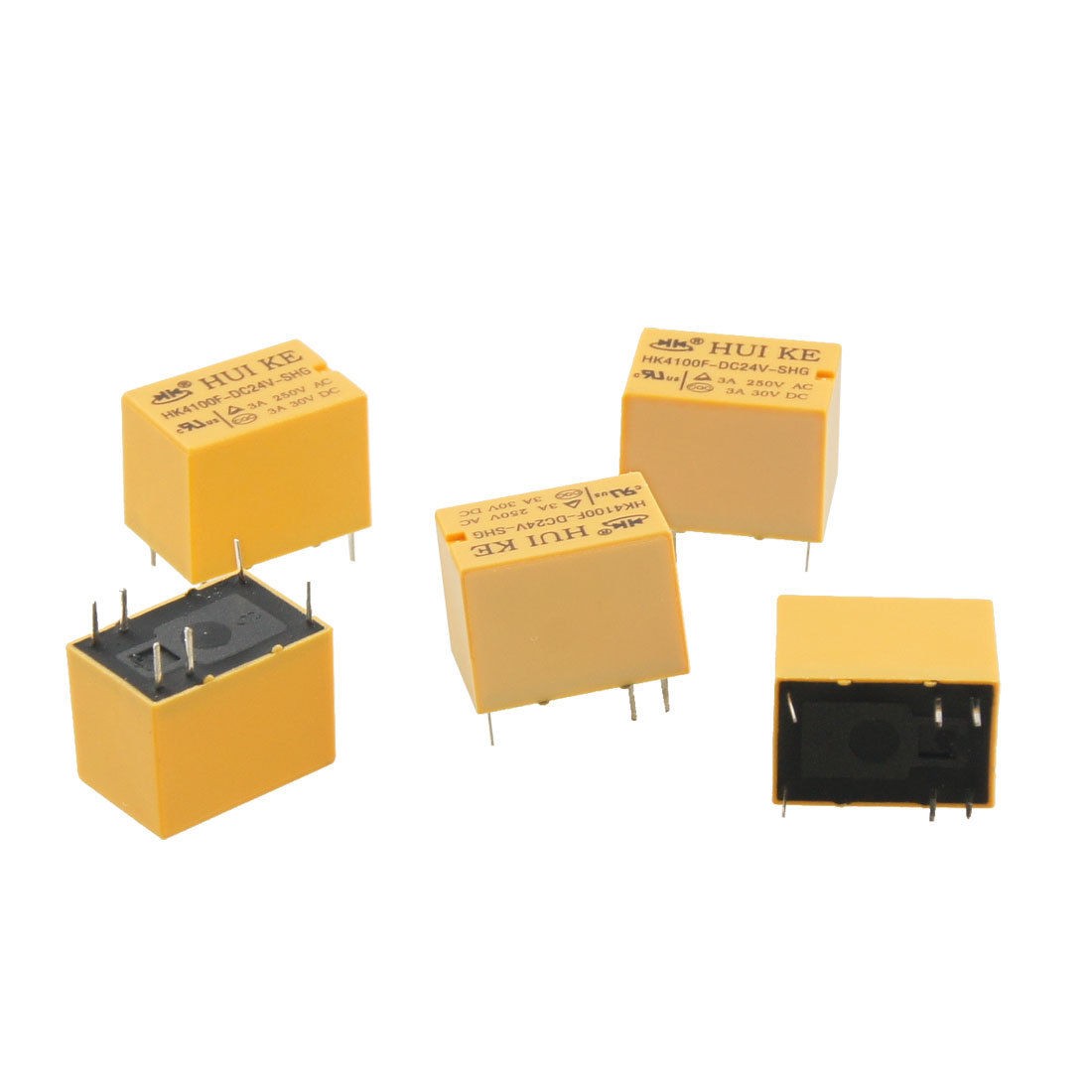 5 Pcs DC 24V Coil SPDT 6 Pin Mini Power Relays PCB Type HK4100F-24VDC-<wbr/>SHG
