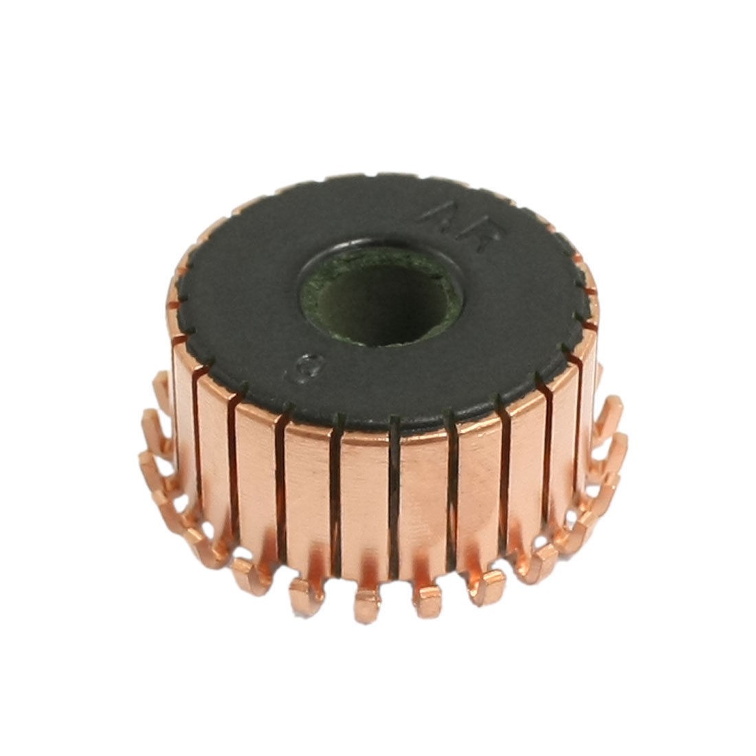 6.35mm Shaft Dimeter 21.5mm OD 24 Tooth Copper Shell Electric Motor Commutator