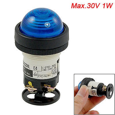 Screw Terminal Blue Convex Pilot Lamp Indicator Light