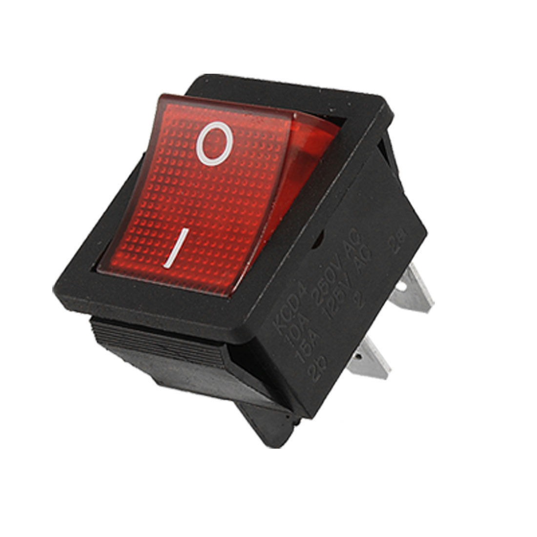Red Light DPST ON/OFF Snap in Boat Rocker Switch 16A/250V 20A/125V AC 28x21mm