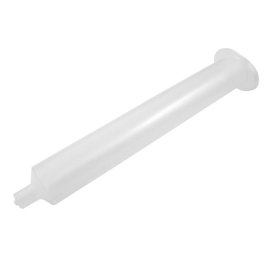 Clear White Plastic 50ml Helix Luer Lock Tip Dispenser Barrel