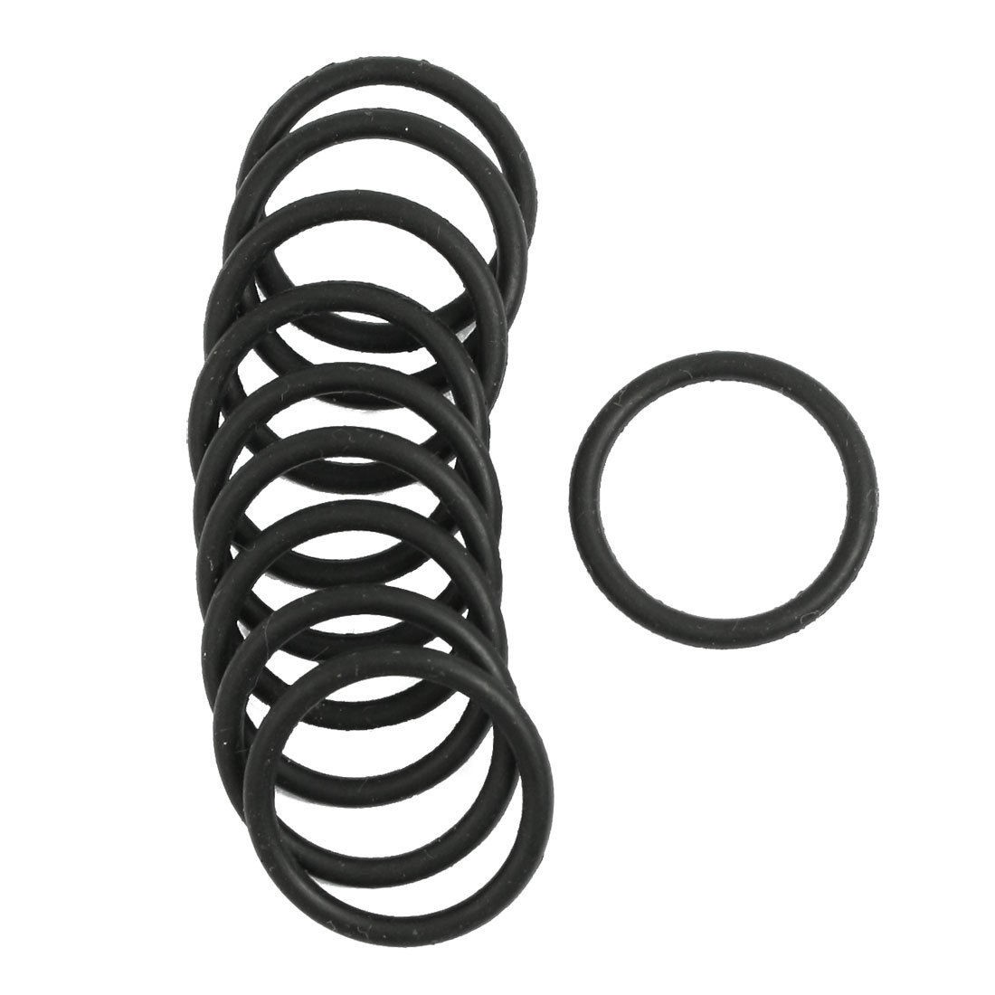 10 Pcs 24mm x 2.5mm Mechanical Rubber O Ring Oil Seals Gaskets