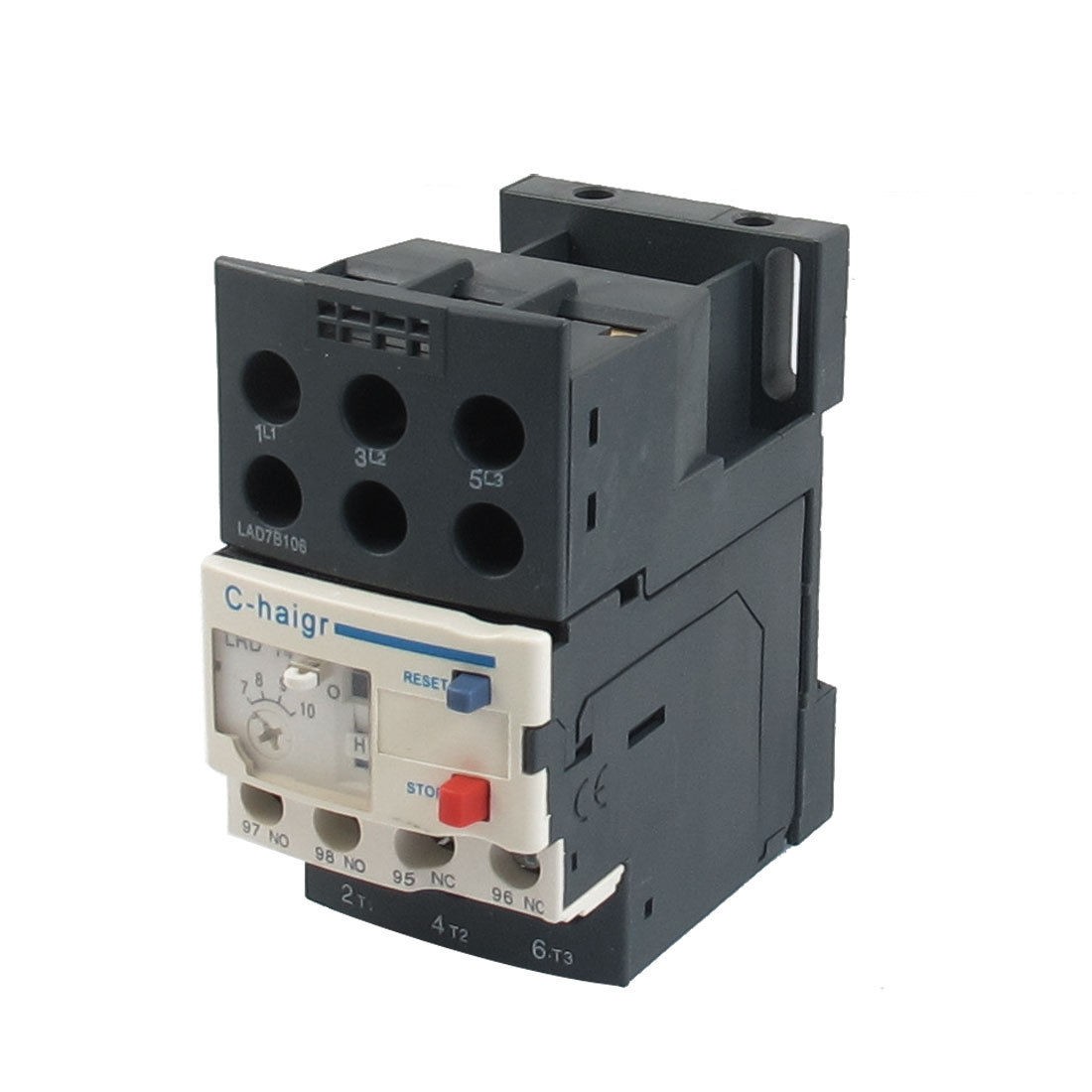 JR28-25 10A 690V 1NO 1NC 3 Phase Thermal Overload Relay w LAD7B106 Socket