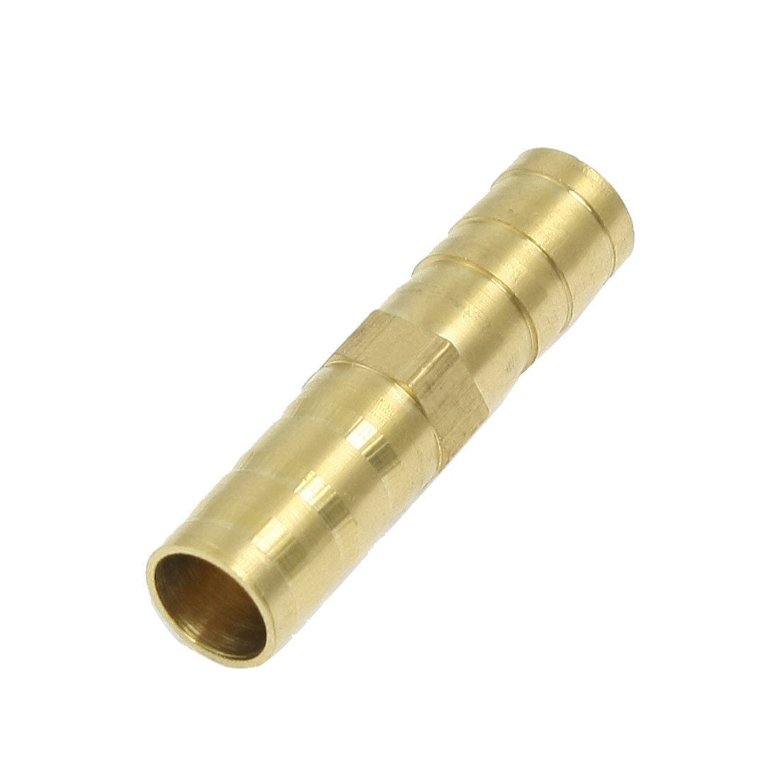 Gold Tone Air Water Gas 10mm Brass Straight Hose Connector Joiner