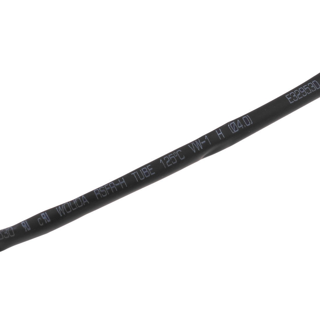 Ratio 2:1 4mm Black Polyolefin Heat Shrinkable Tube 3 Meter 9.8Ft