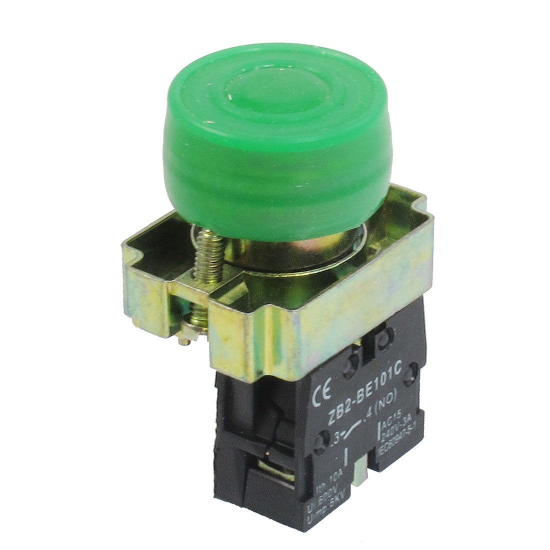 22mm NO N/O Green Sign Momentary Push Button Switch 600V 10A ZB2-BP31
