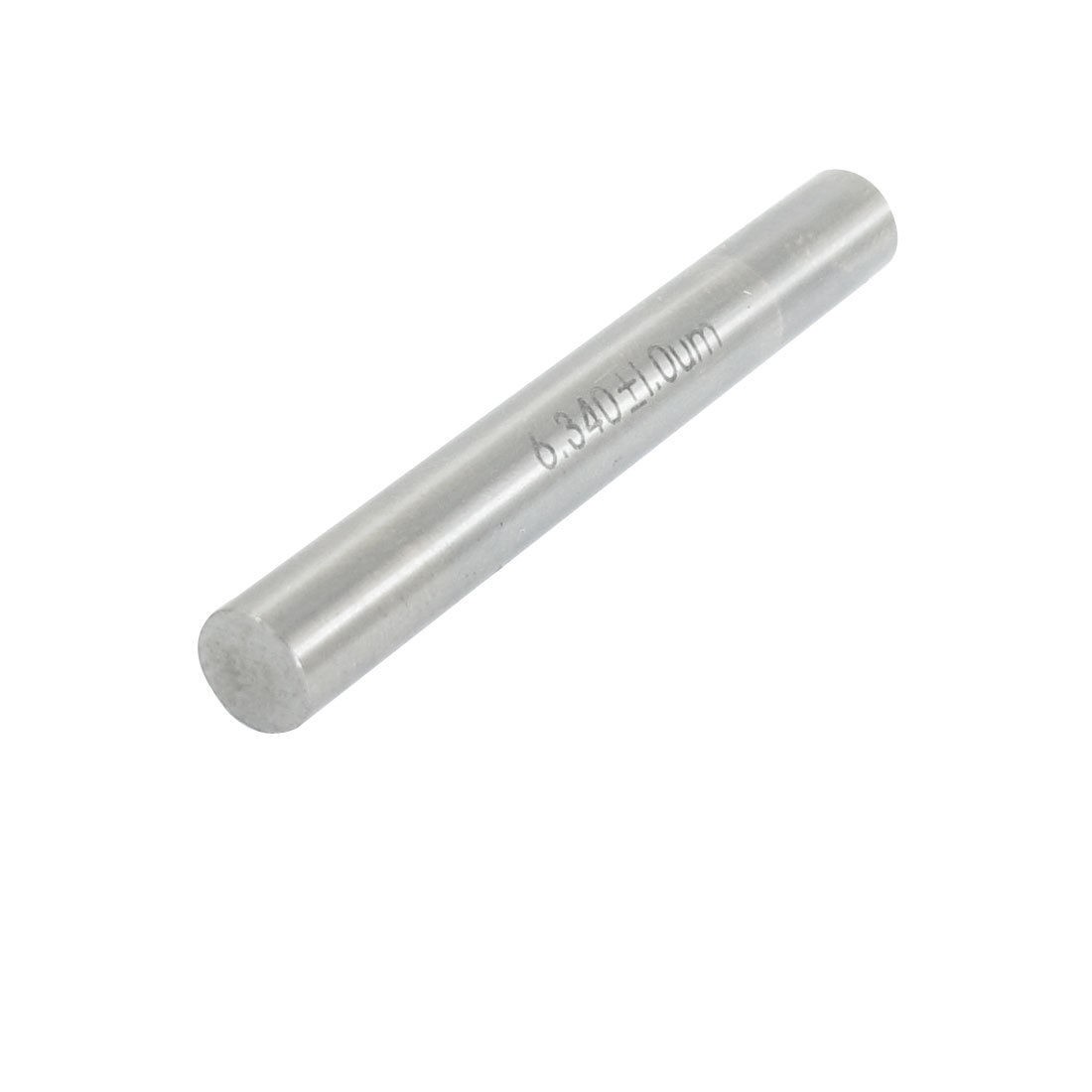 Hole Measuring 6.34mm x 50mm Pin Gage Gauge w Plastic Cylindrical Box