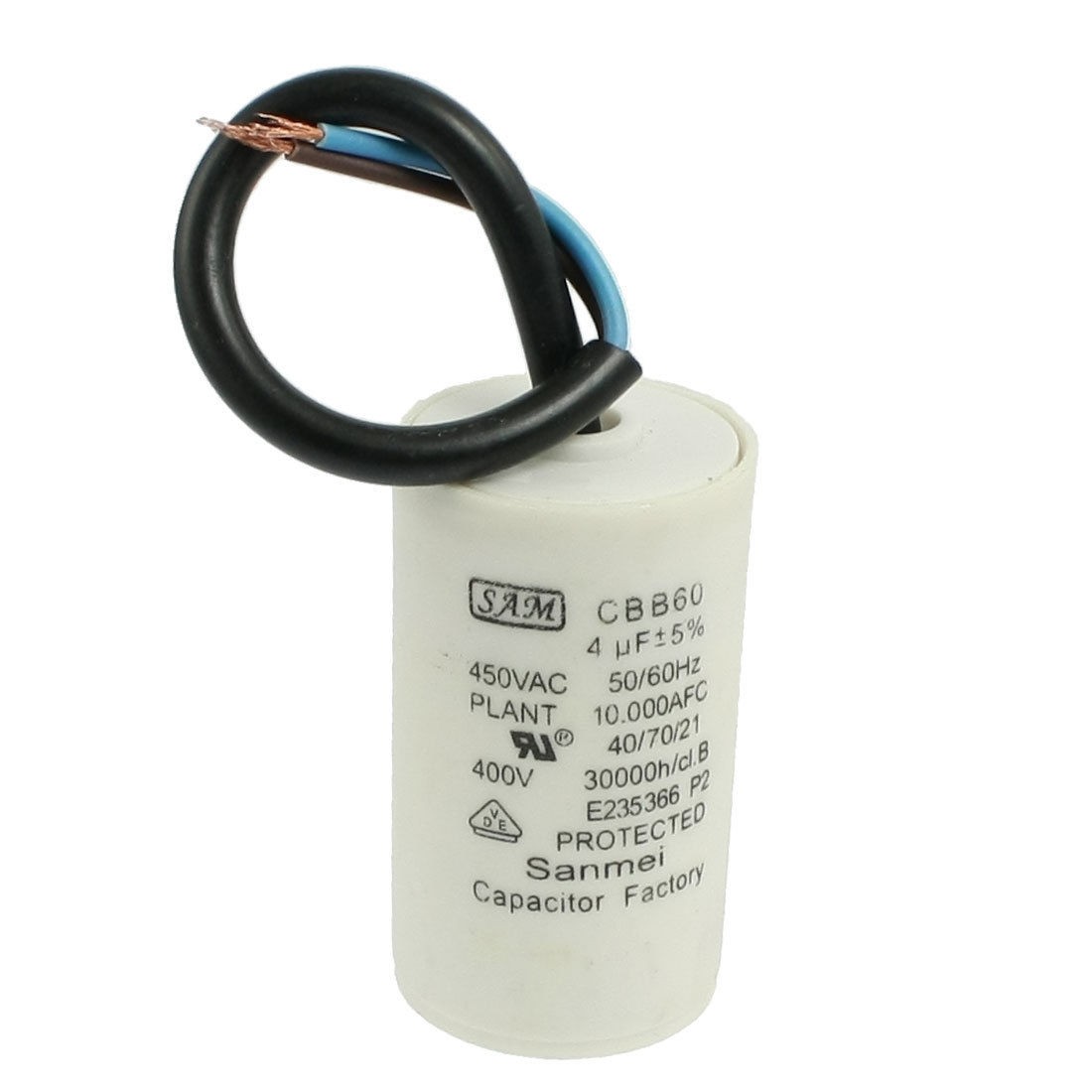 CBB60 Model AC 450V 4uF 5% Cylinder Motor Run Capacitor