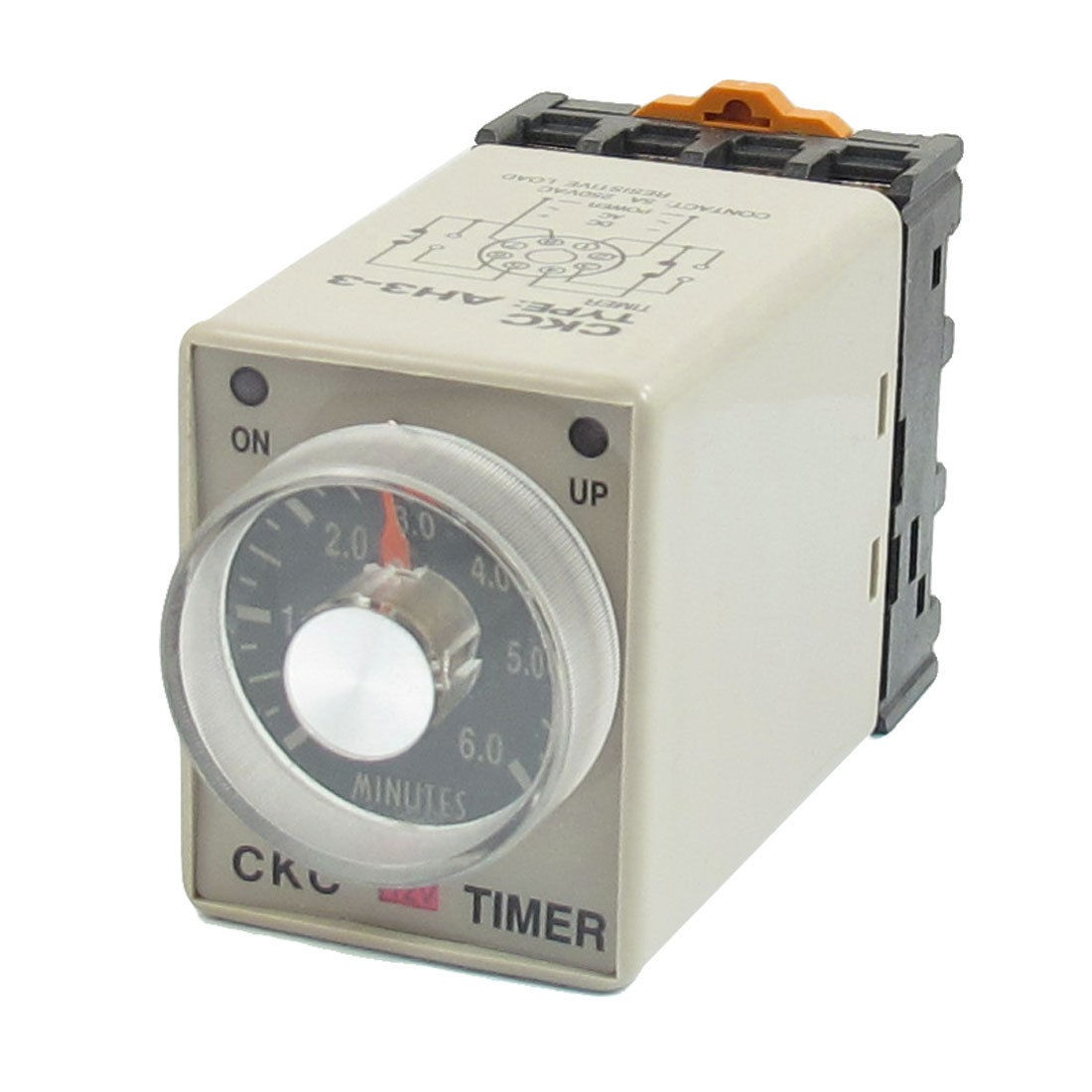 0-6 Minutes 8 Pin Plastic Housing Delay Timer Time Relay DC 12V AH3-3 w Base