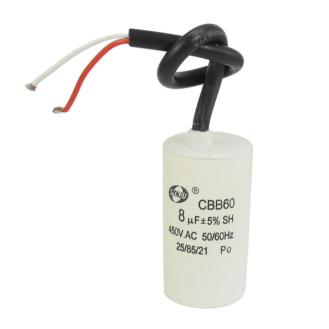 CBB60 AC 450V 8uF Cylinder Shape Non Polar Motor Capacitor
