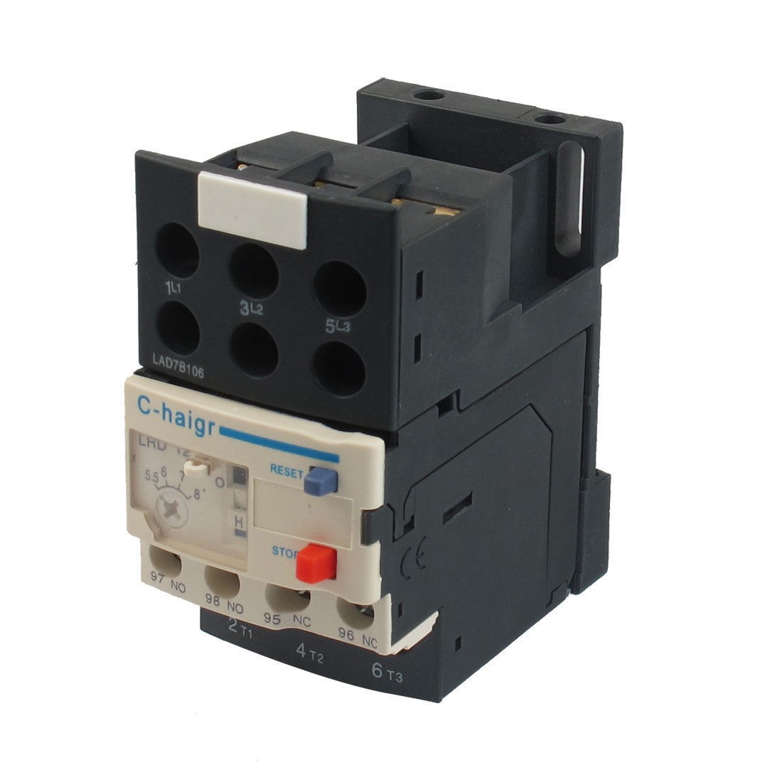 JR28-25 8A 690V 1NO 1NC 3 Phase Thermal Overload Relay w LAD7B106 Socket