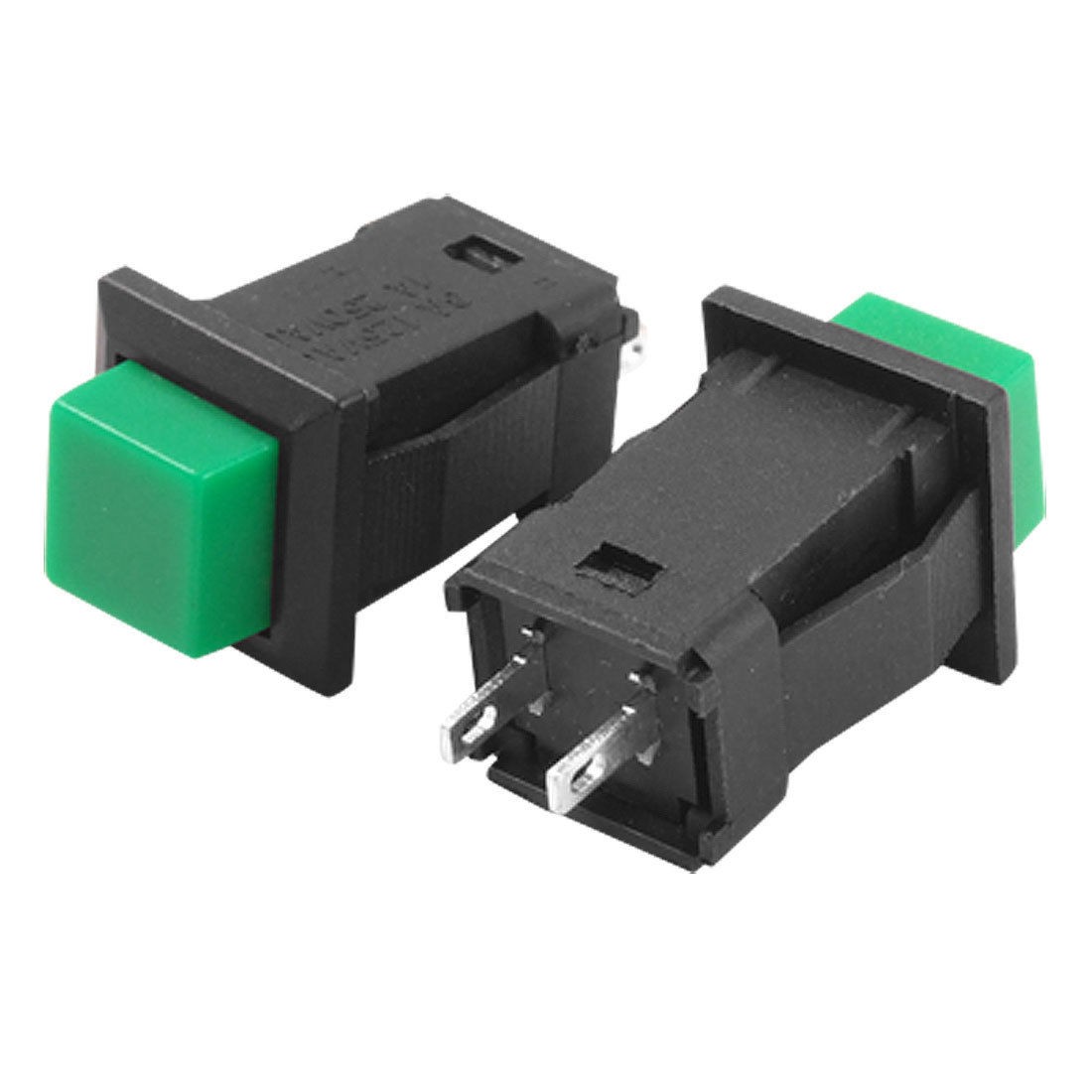 10PCS Green Cap Square Momentary N/O OFF-(ON) Car Boat 3V/6V/9V/12V Push Switch