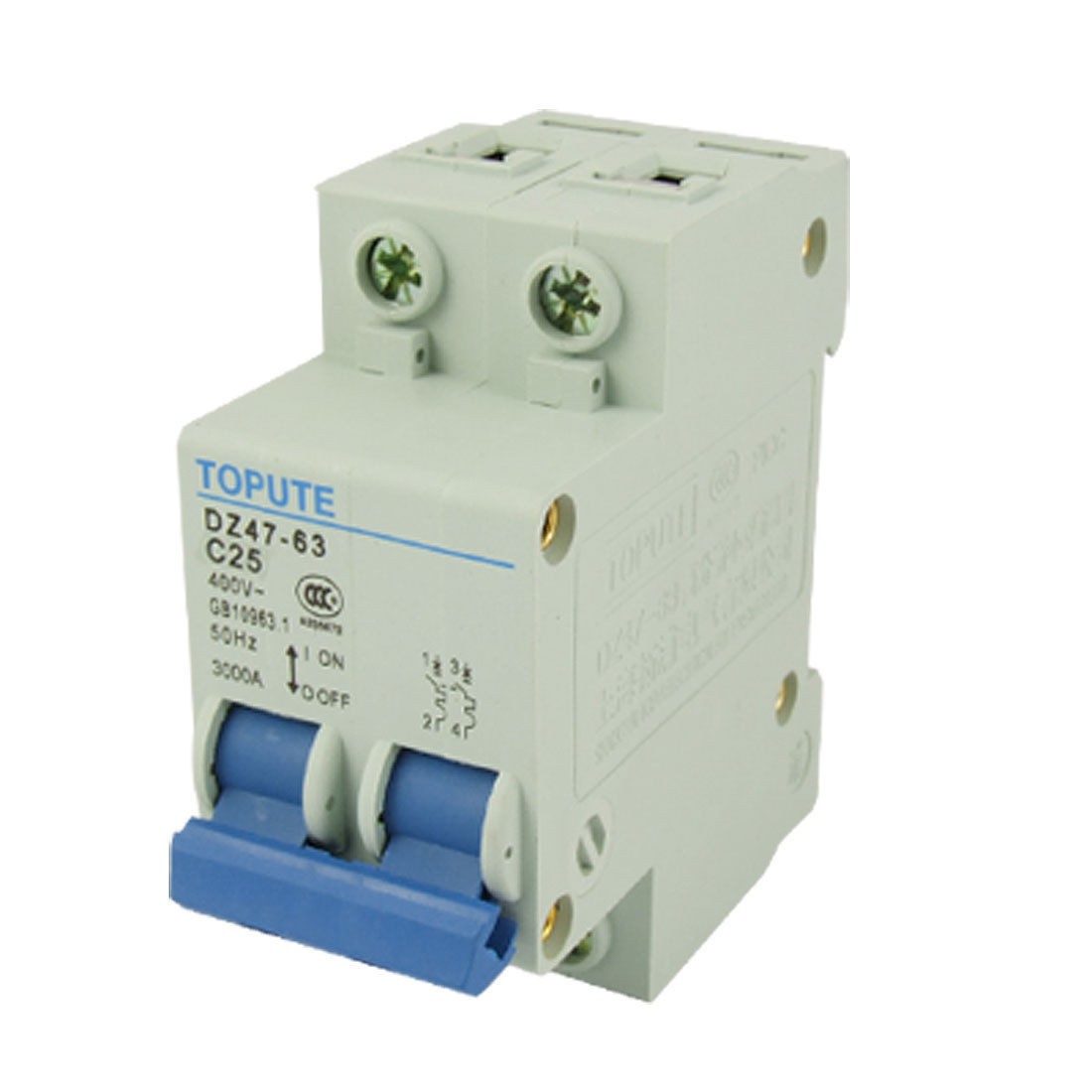 25A Rated Current Double Pole MCB Mini Circuit Breaker